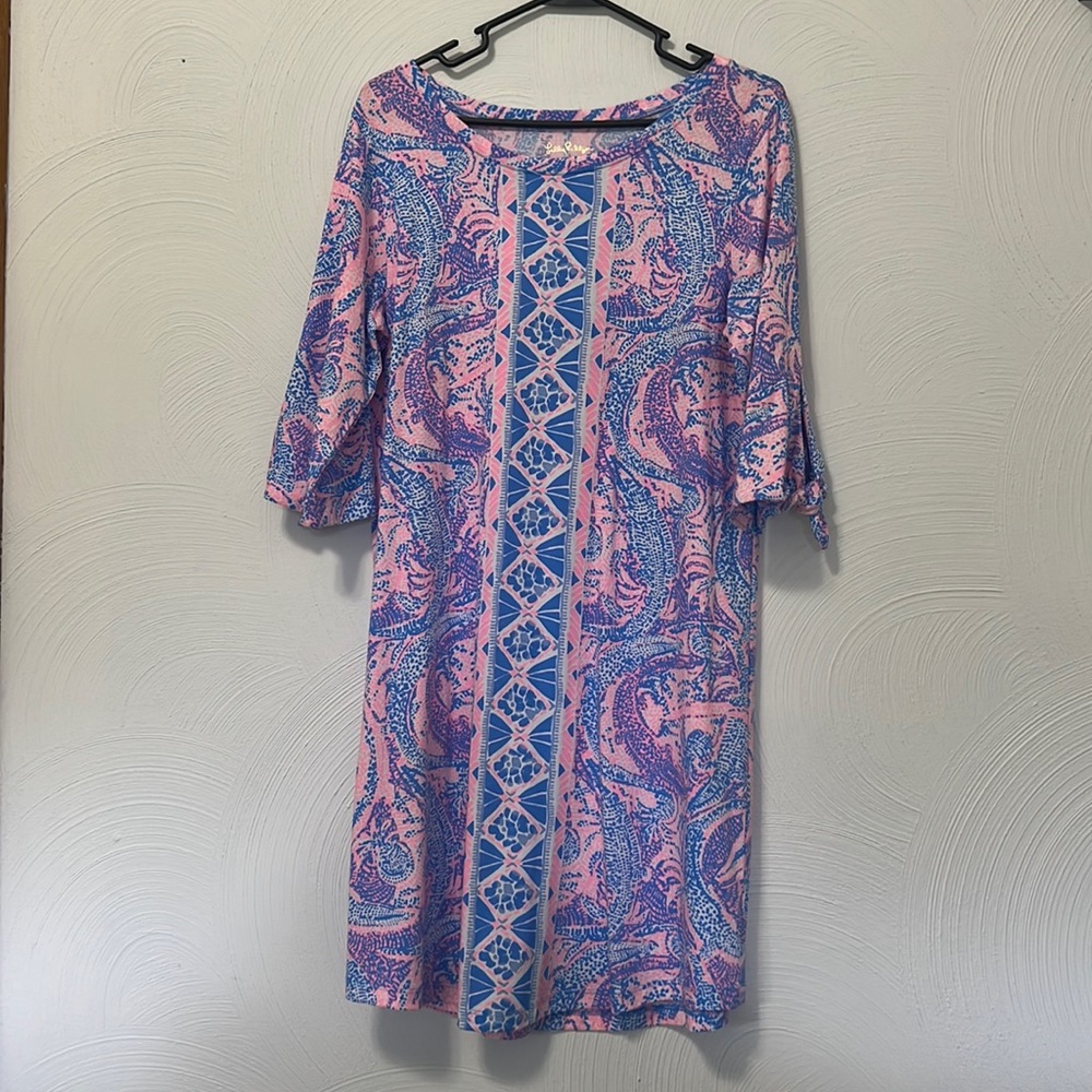 VGUC Lilly Pulitzer Coastal Blue Maybe Gator Preston Dress